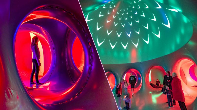 Keen to go inside a giant inflatable kaleidoscope? Arborialis Luminarium has just opened in NZ