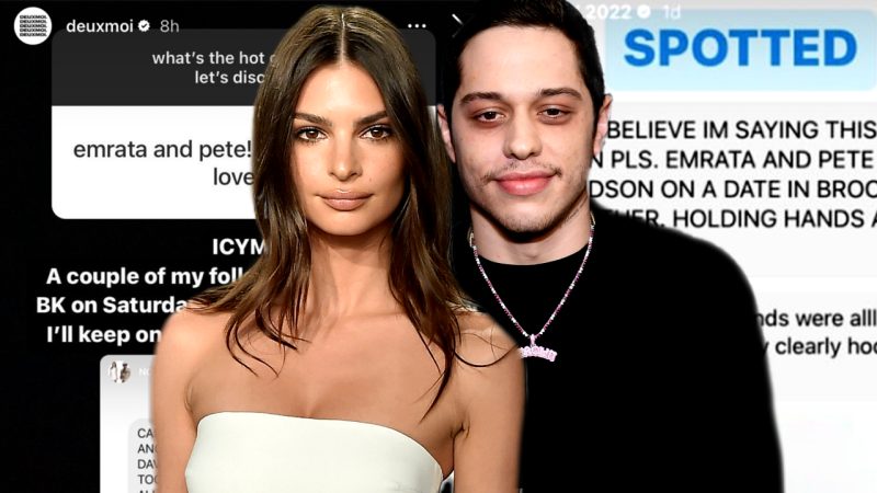 Relationship alert: Pete Davidson and Emily Ratajkowki have been spotted 'all over' each other