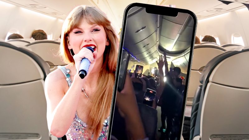 A planeload of Taylor Swift fans were delayed and how they dealt with it is driving people wild