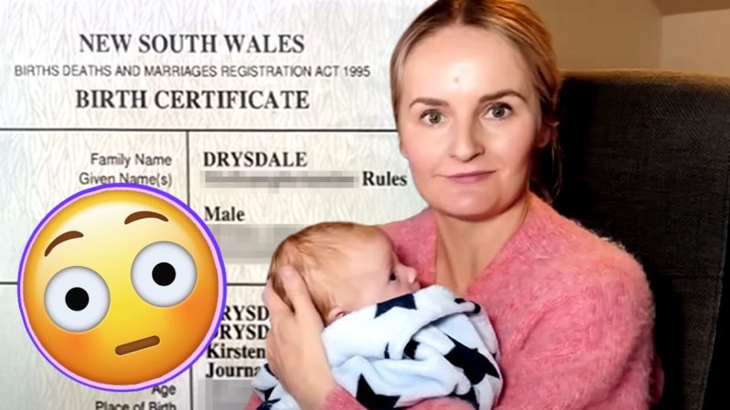 An Aussie journo has legit given her newborn baby the most wild name just to prove a point