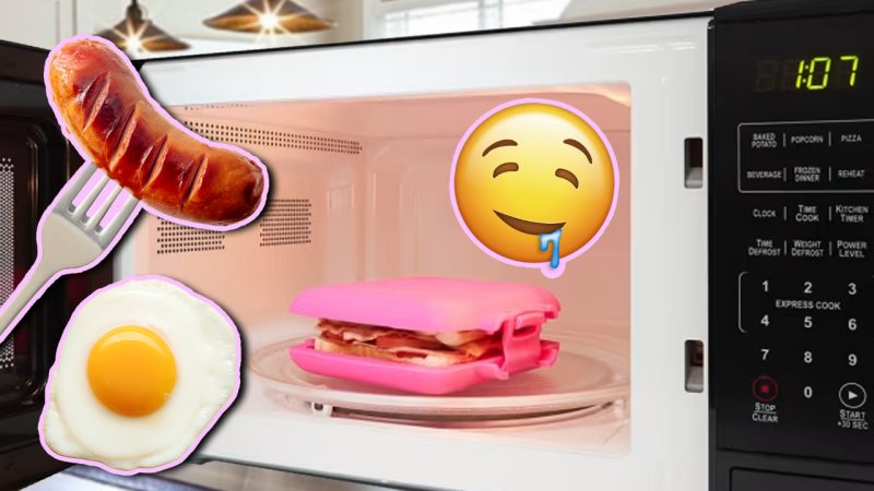 Turns out you can cook a whole big brekky and more in the viral Kmart microwave toastie maker