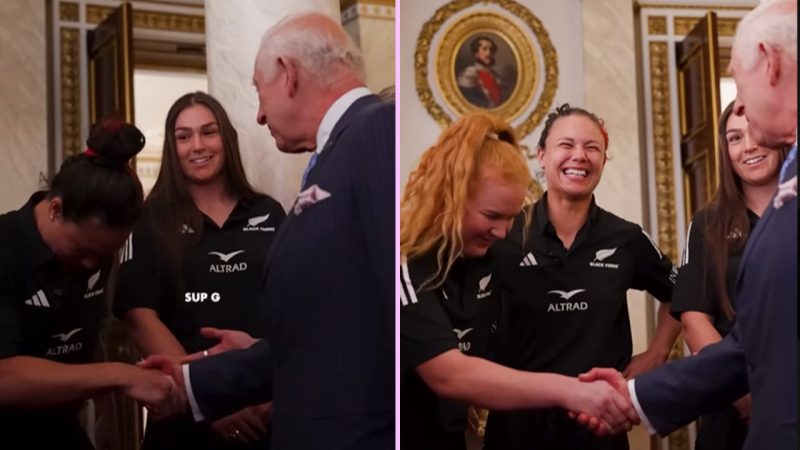 WATCH: Only Ruby Tui can get away with calling King Charles 'G' during Black Ferns Palace trip